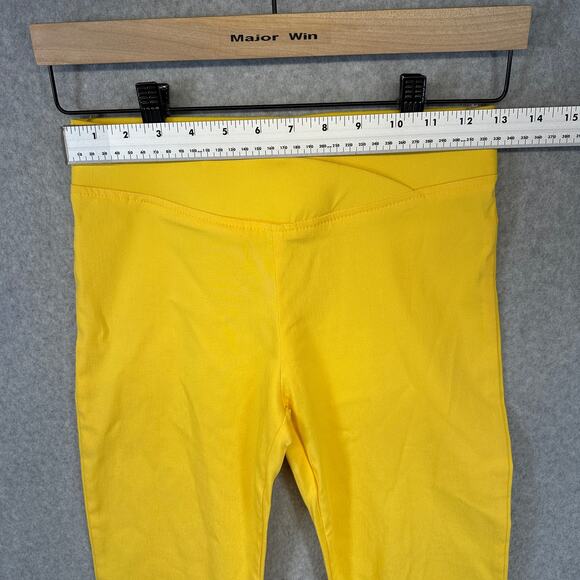 Vizio Leggings Womens Small Yellow Rayon Blend Pull On Elastic Waist Stretch - Picture 7 of 9